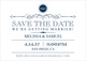 Navy Retro Sign Save the Date Cards Image 4 of 6